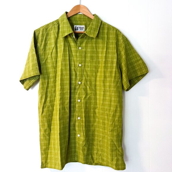 NEW Marmot Men's L Eldridge Classic SS Green Plaid Short Sleeve Shirt M - Picture 4 of 13